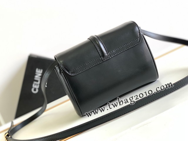 Celine專櫃23s春季新品SOFT16迷你光滑牛皮革手袋 賽琳單肩斜挎全皮女包 sldj2385